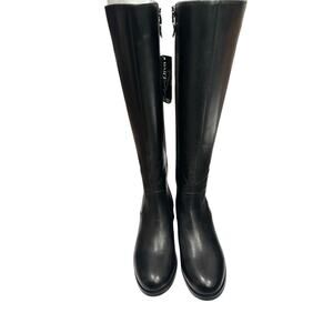Aqua Diva Montreal Black Boot Size 7.5 Knee length Riding Leather WaterProof New